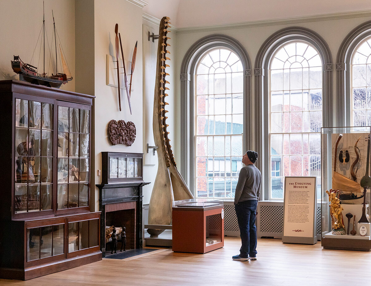 New European oak floor in East India Marine Hall at the Peabody Essex Museum
