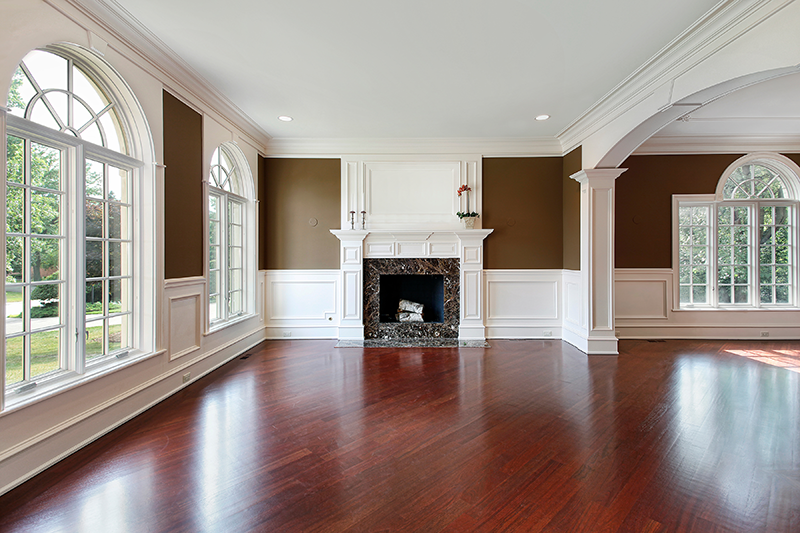 Refinished oak floor in a 1952 colonial on Marlborough Road