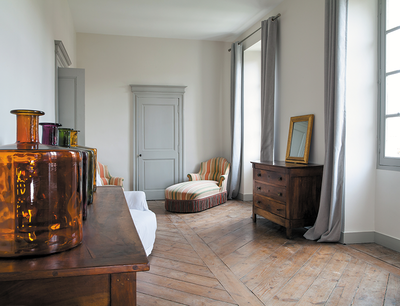 Wide plank floor in historic home